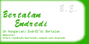 bertalan endredi business card